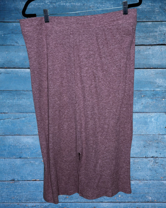 Pink Long Ribbed Skirt