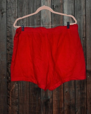 Red Flowy Light Shorts
