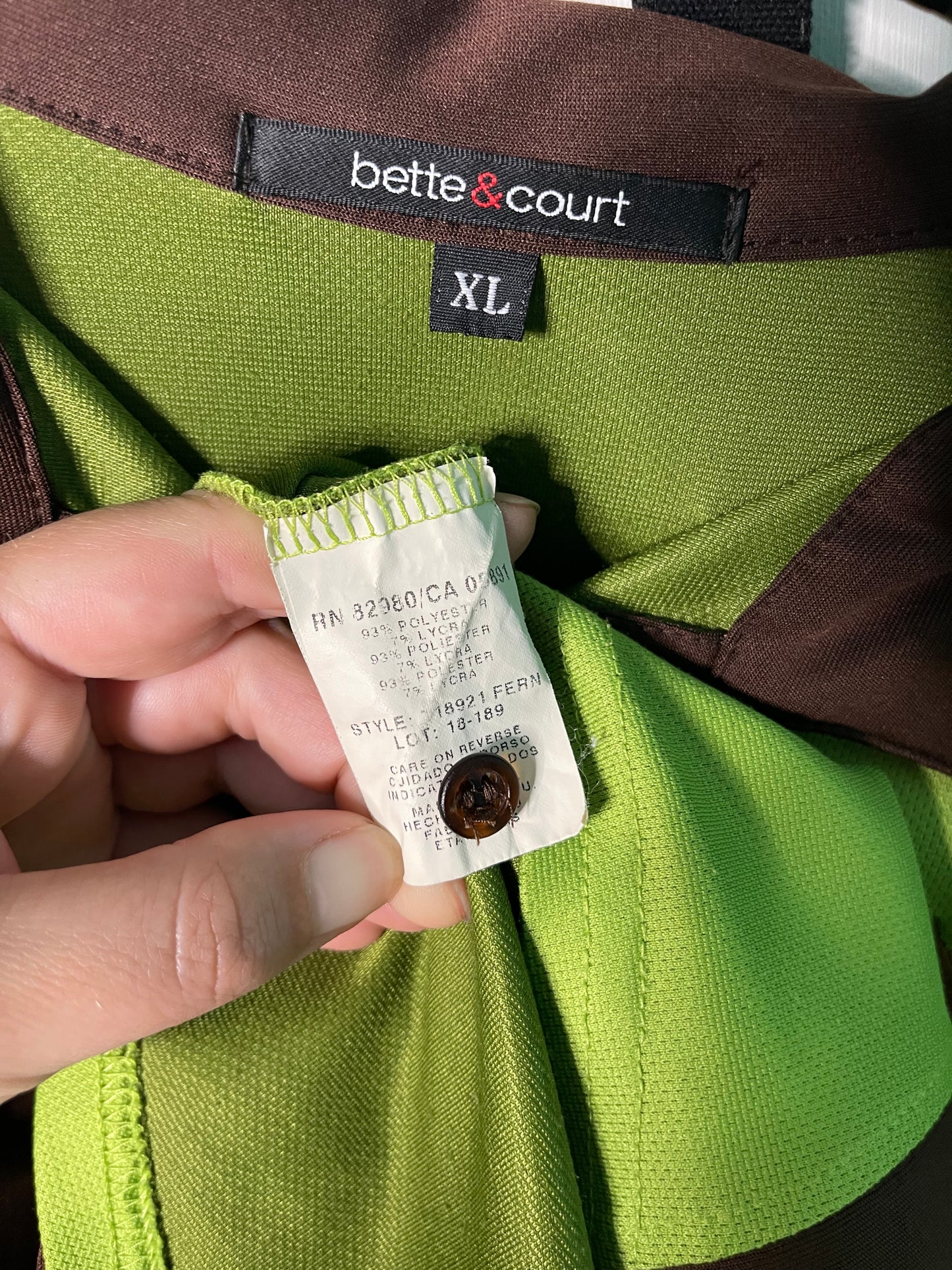 Neon Green and Brown Short Sleeved T-Shirt