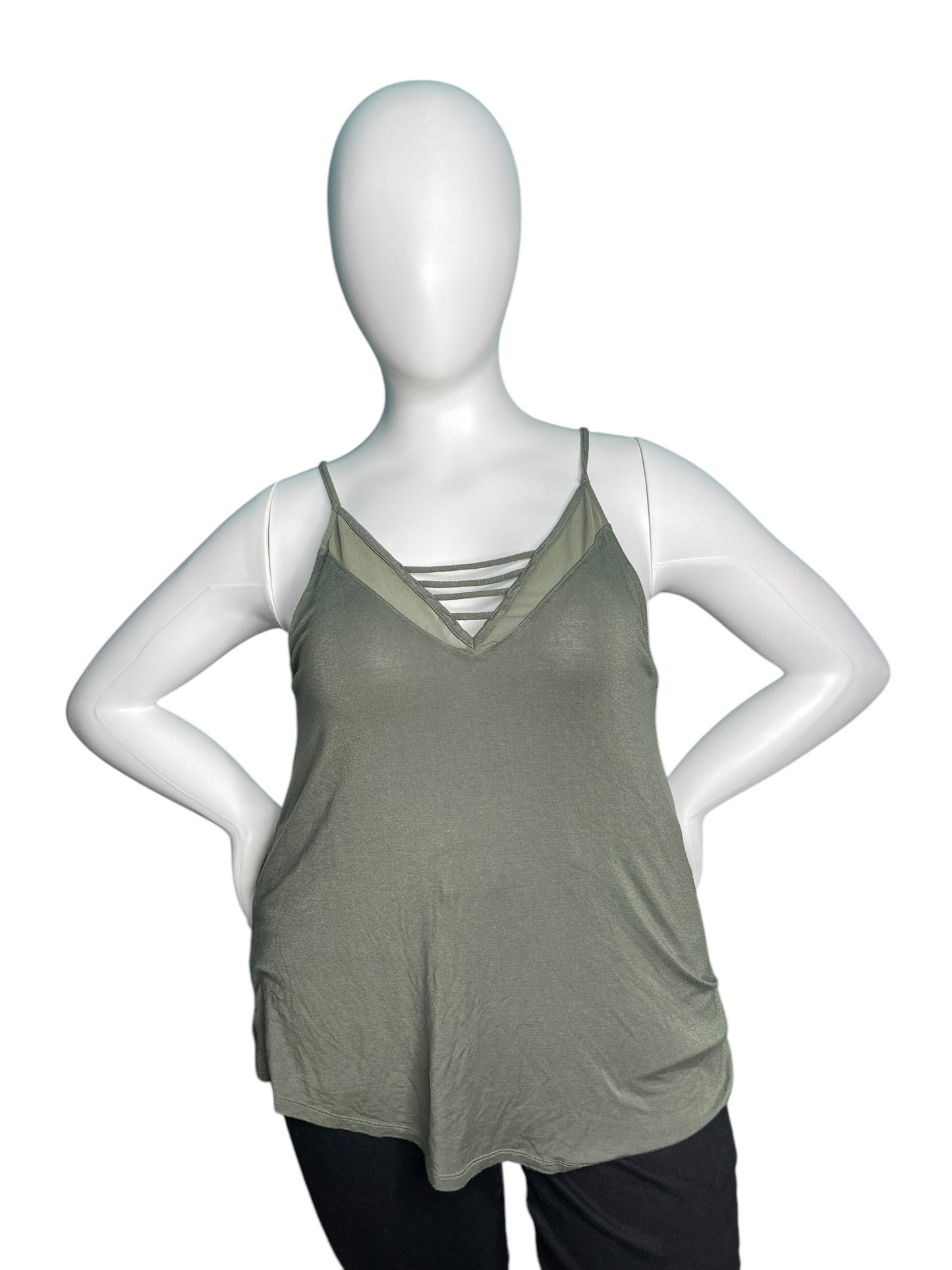 Olive Green Spaghetti Strap Top