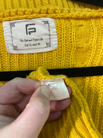Yellow Long Sleeved Cardigan