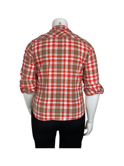 “Penningtons” Red Plaid Button Up (1X)