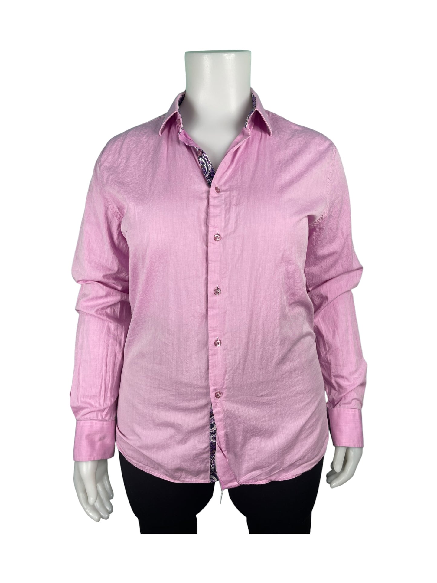 Pink Long Sleeve Button Up Shirt