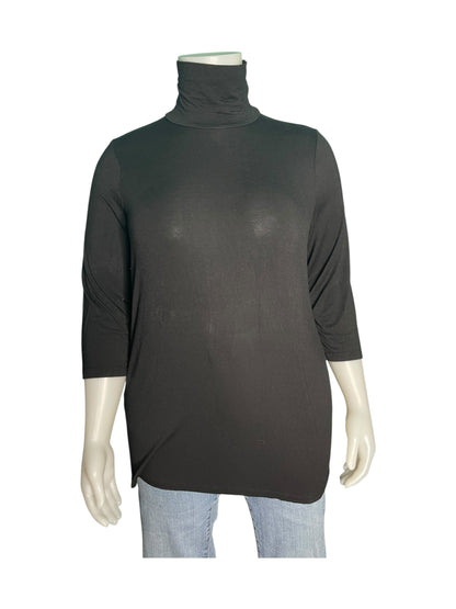 Black 3/4 Sleeve Turtleneck