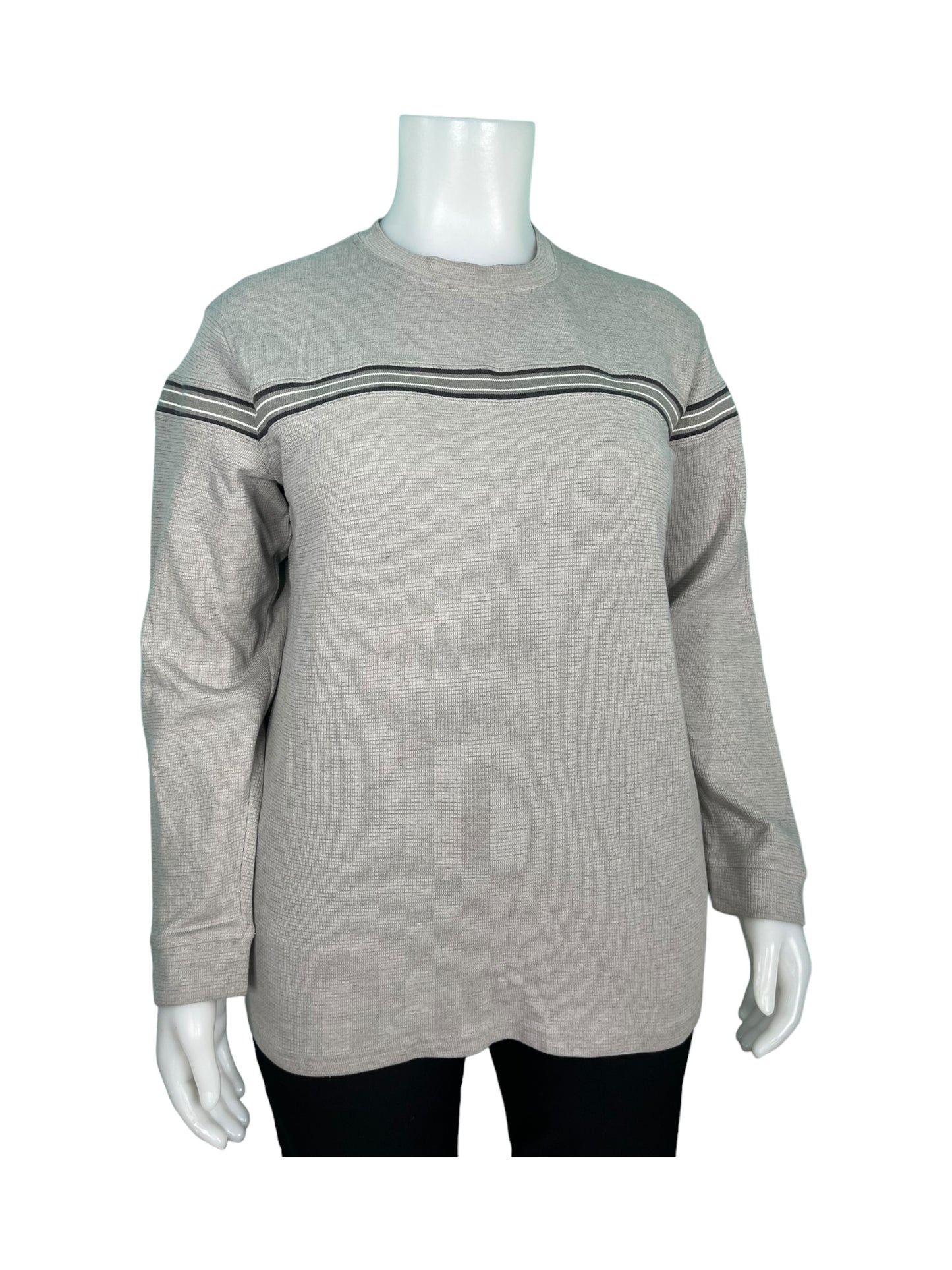 Grey Crewneck w/ Chest Stripes (XL)