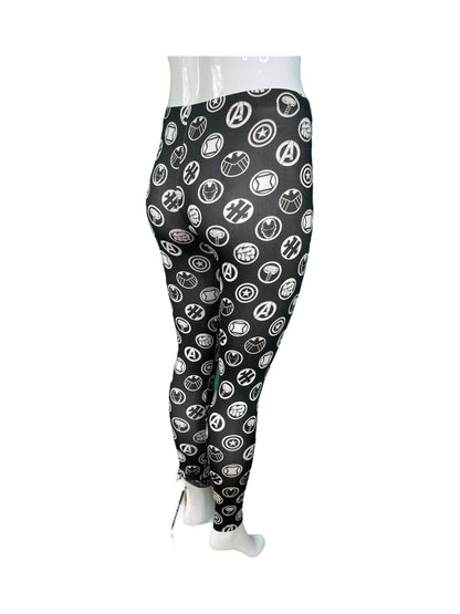 Black & White Avengers Patterned Leggings