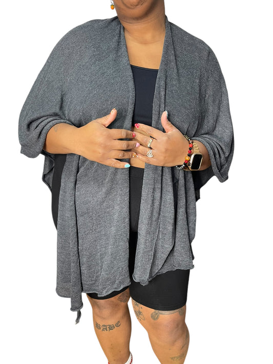 Grey Shawl Cardigan