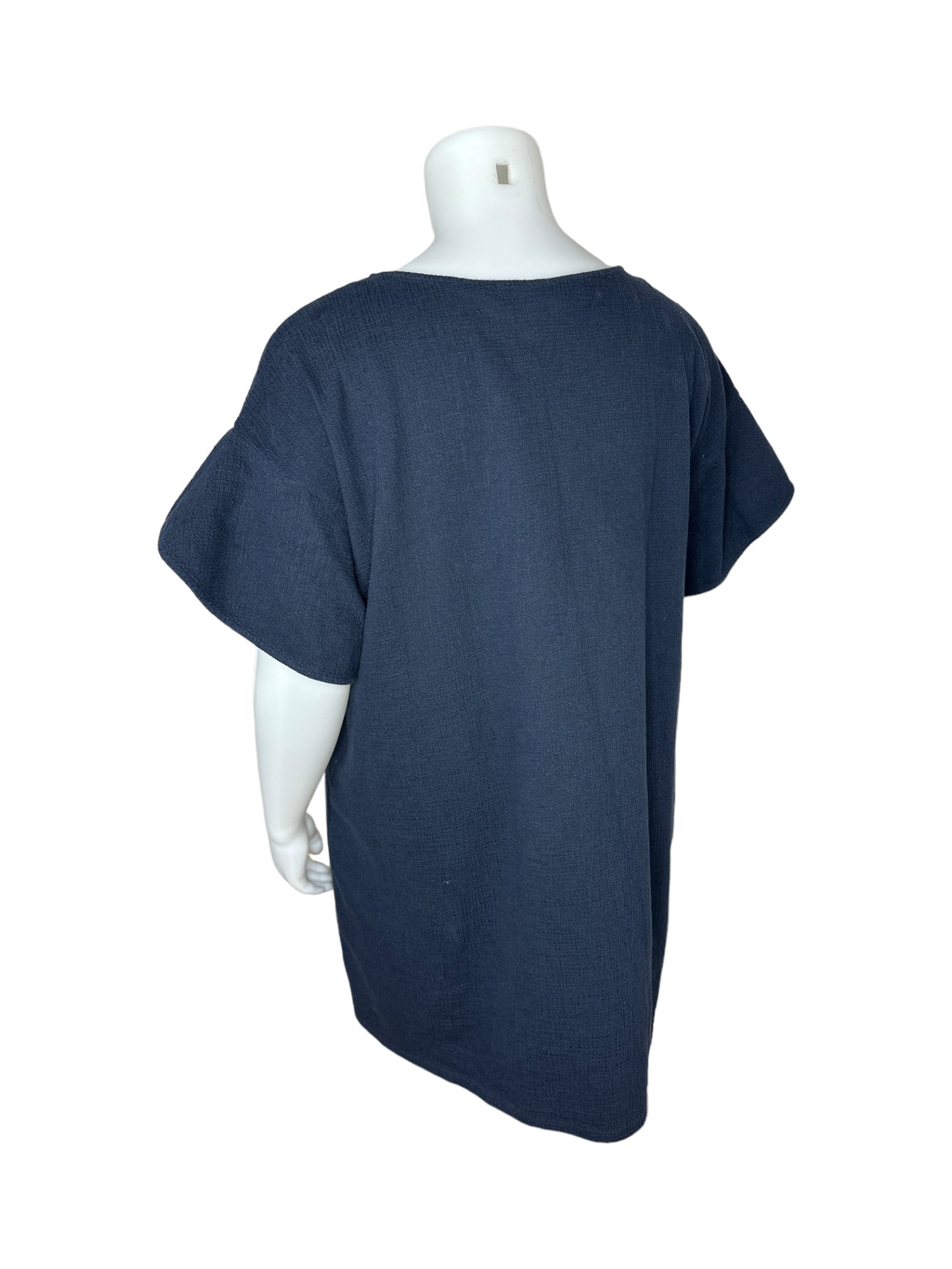 “Artisan NY” Navy Blue Dress w/ Flaired Sleeves (3X)