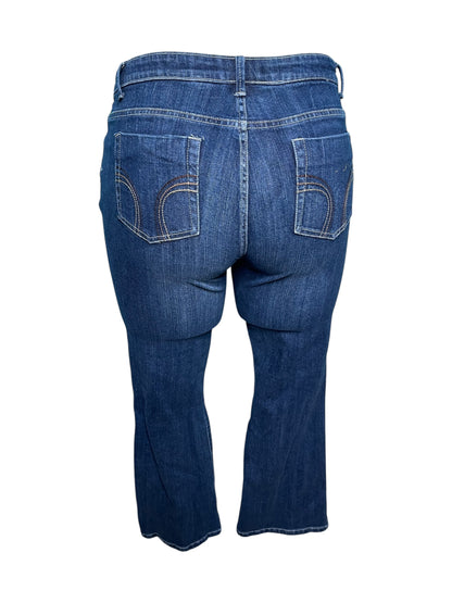 Dark Blue Bell Bottom Jeans
