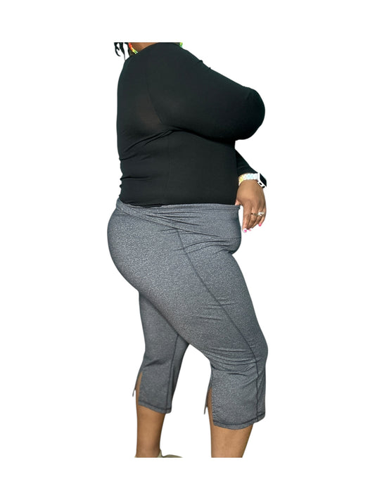 Grey Athletic Crop Leggings