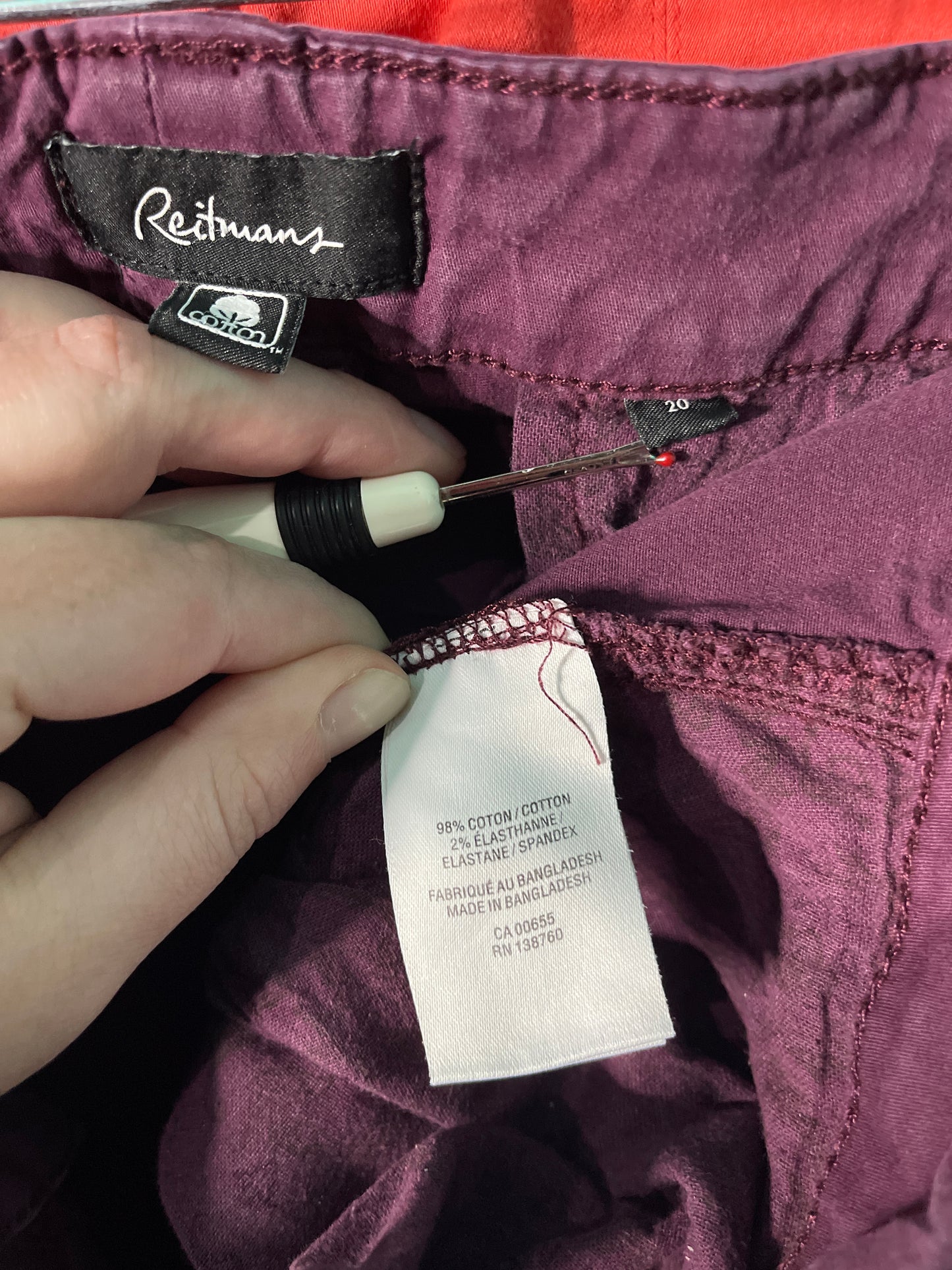 Burgundy Skinny Pants