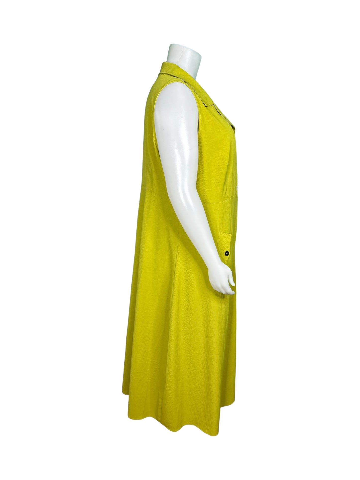 Light Green Button Up Sleeveless Maxi Dress