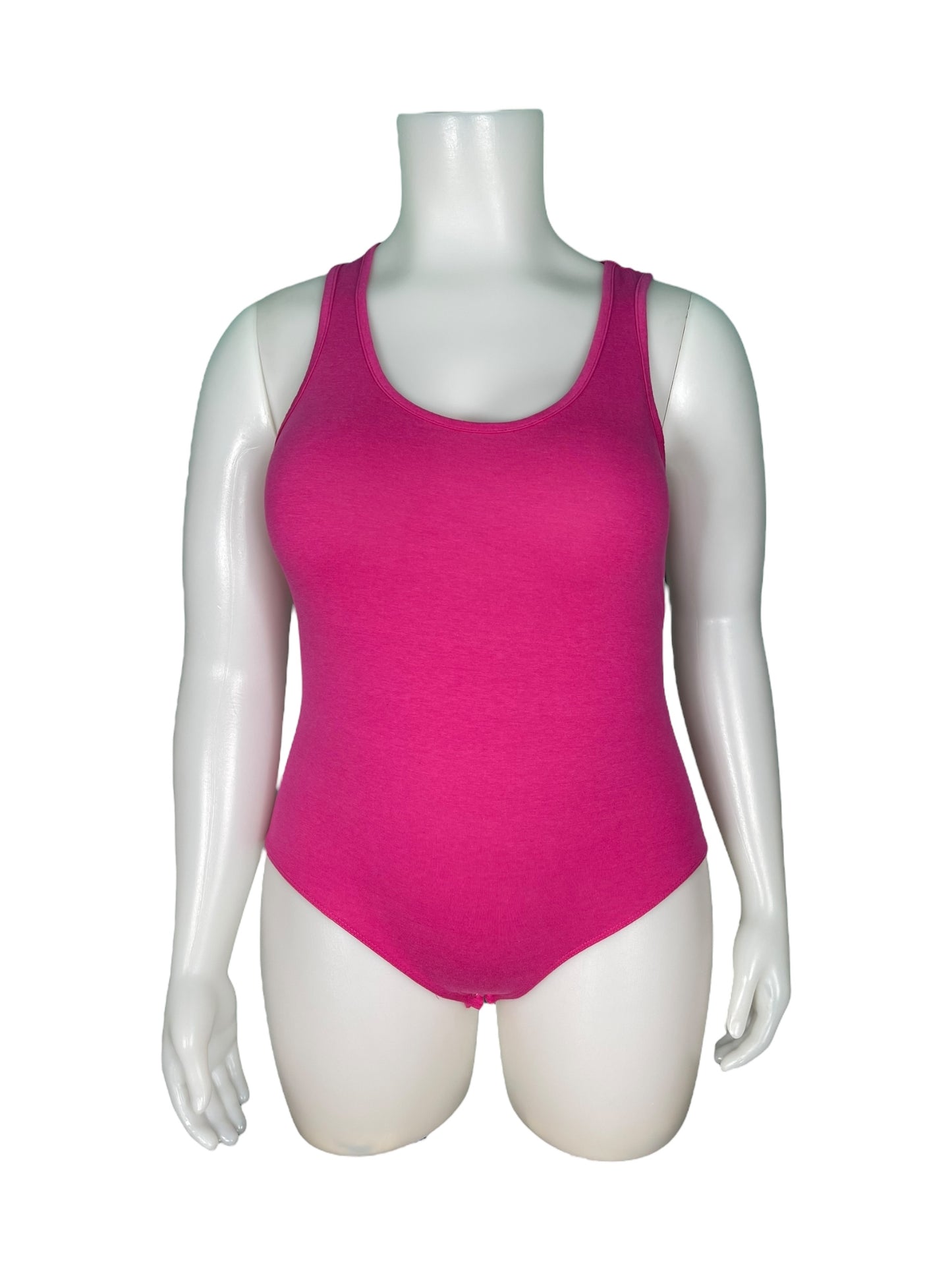 Hot Pink Sleeveless Bodysuit