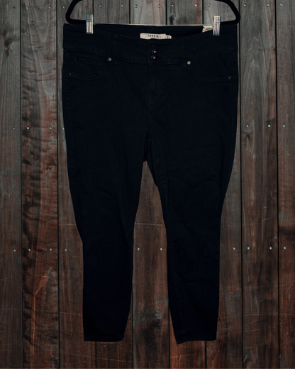 Black 3 Button Skinny Jeans
