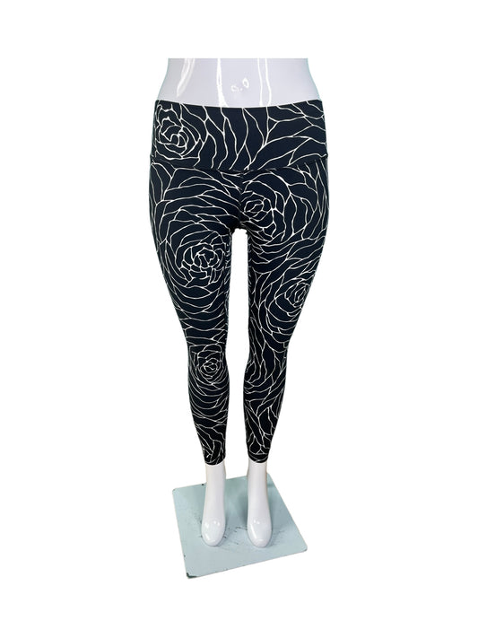 Black & White  Floral Pattern Leggings