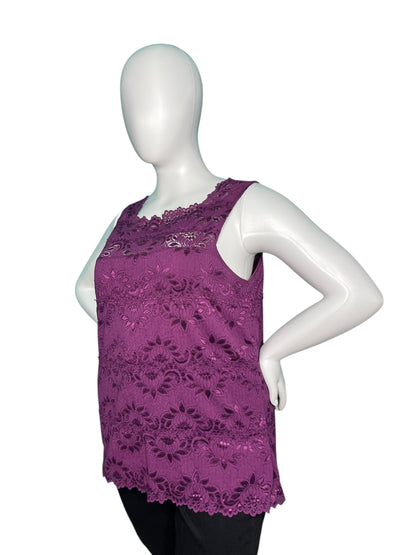 Purple Lace Tank Top