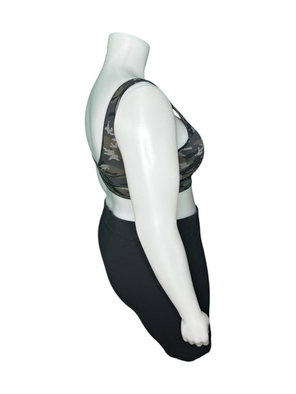 Green Army Print Bralette