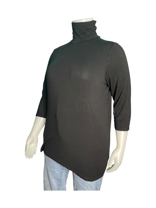 Black 3/4 Sleeve Turtleneck