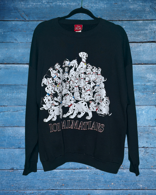 Black 101 Dalmatians Graphic Crewneck Sweater