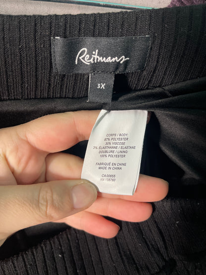 Black Ribbed Maxi Skirt