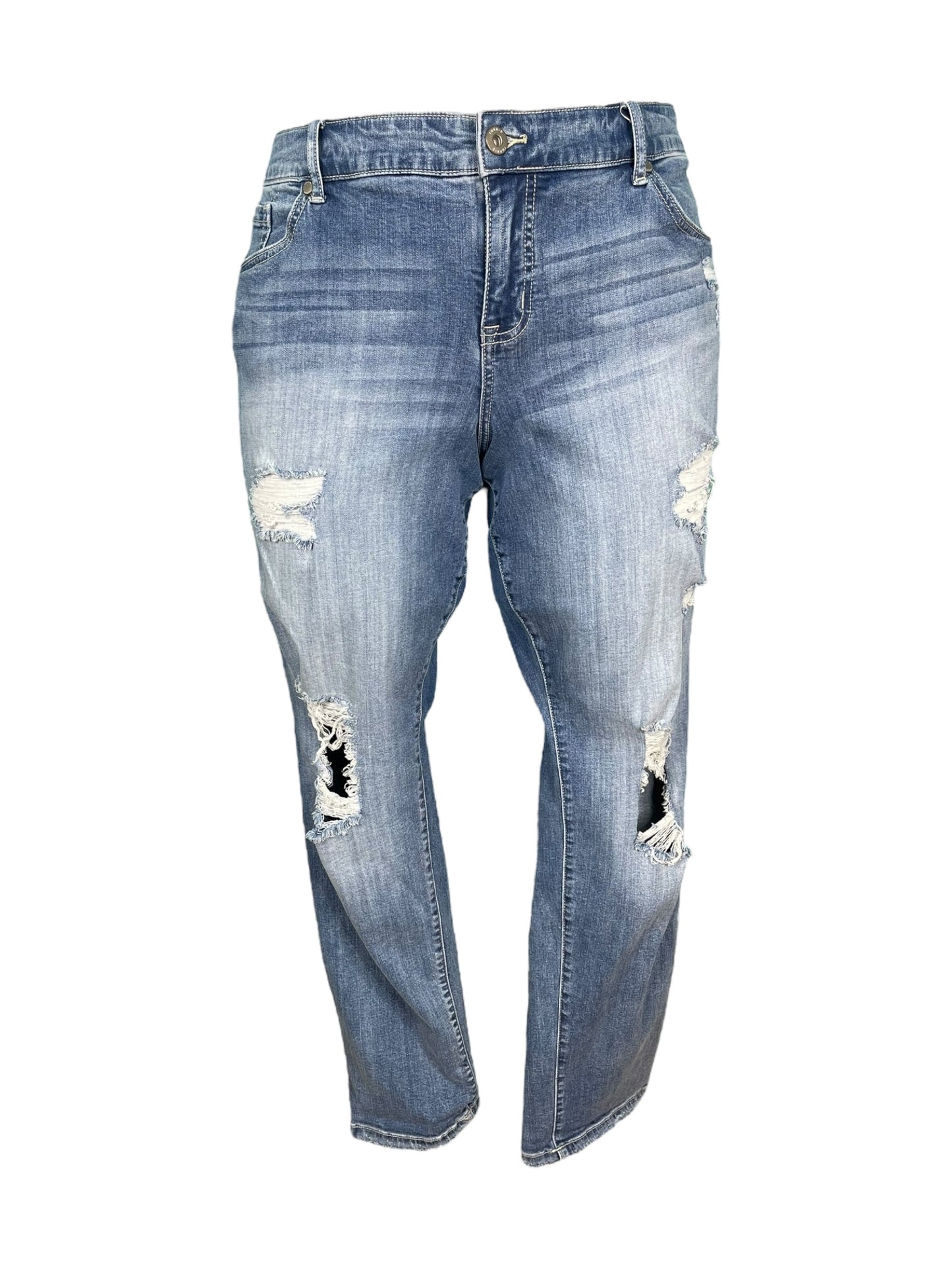 Blue Washed out Distressed Jeans