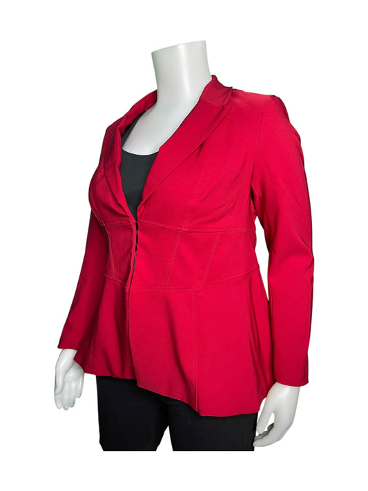Red Long Sleeve Blazer