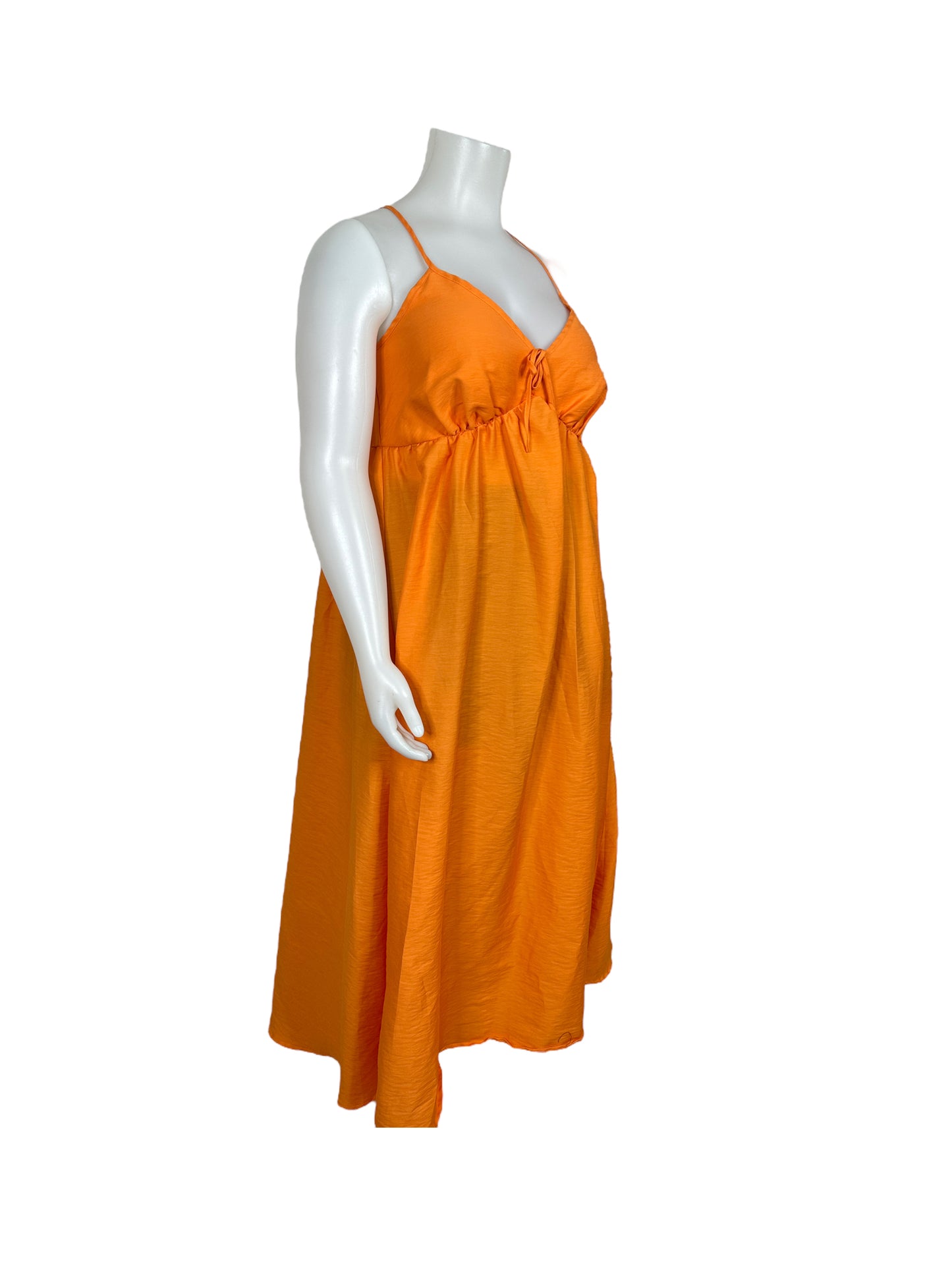 "Eloquii" Orange Spaghetti Strap Dress (16)