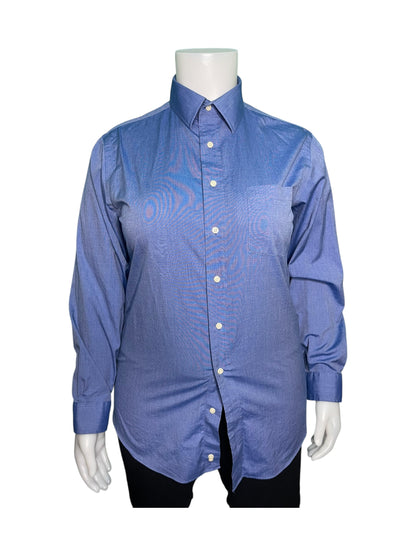 Blue Long Sleeved Button up Shirt