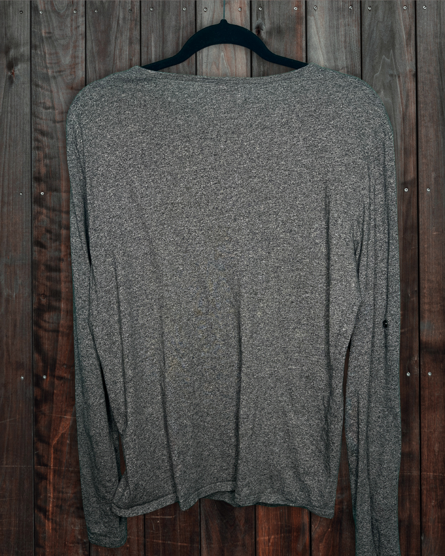 Grey Long Sleeved Crew Neck Shirt