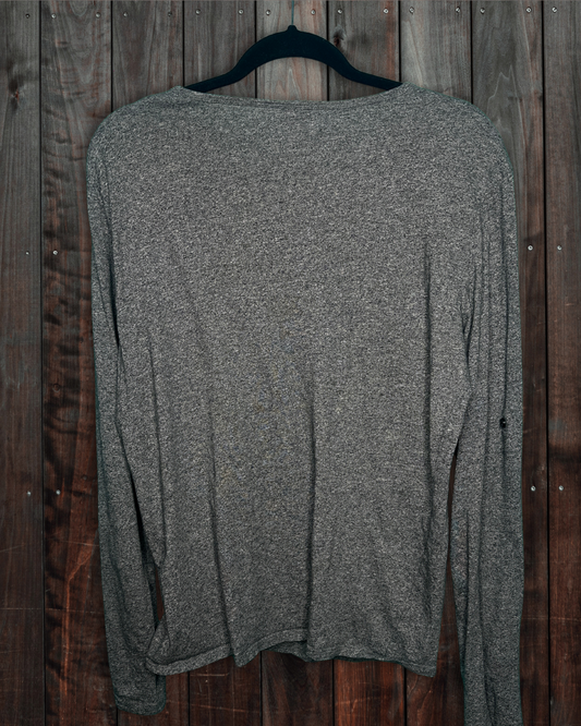 Grey Long Sleeved Crew Neck Shirt