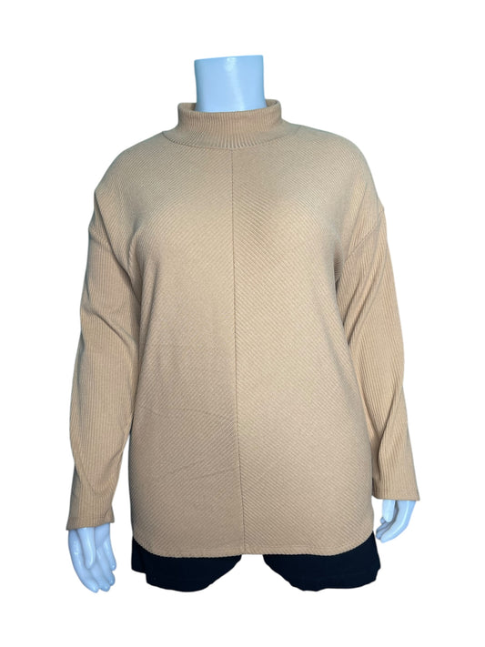 Cream Long Sleeved Turtleneck Sweater