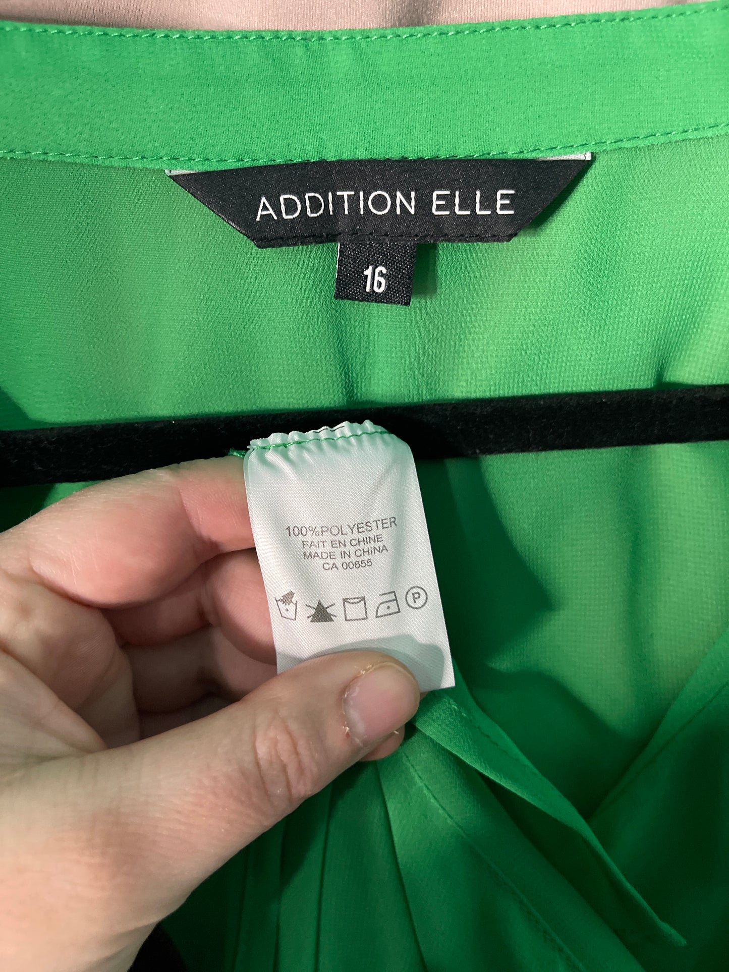 Green Sheer Sleeveless V-Neck Blouse