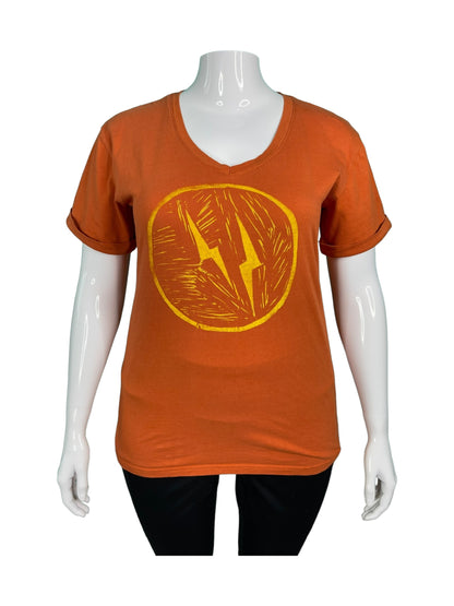 Orange w/ Yellow Graphic T-Shirt