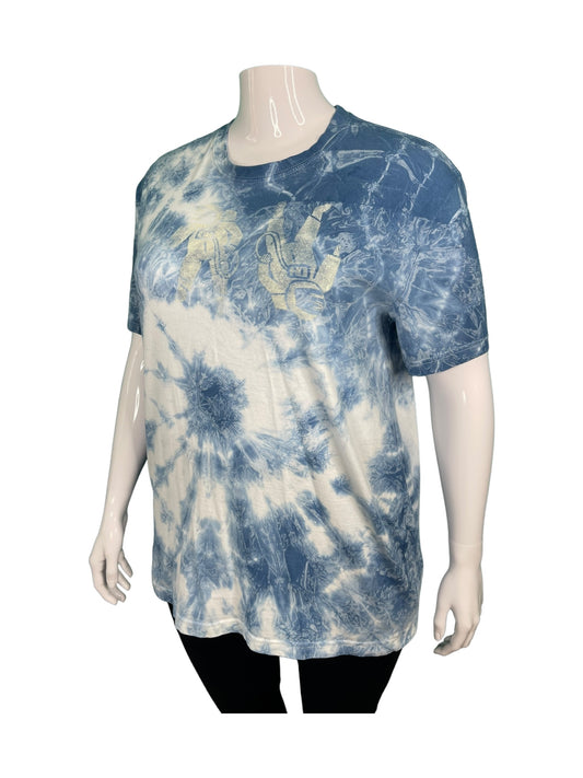 Blue & White Tie-Dye Astronaut T-Shirt