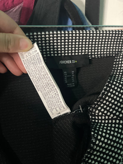 Black & White Mini Pencil Skirt