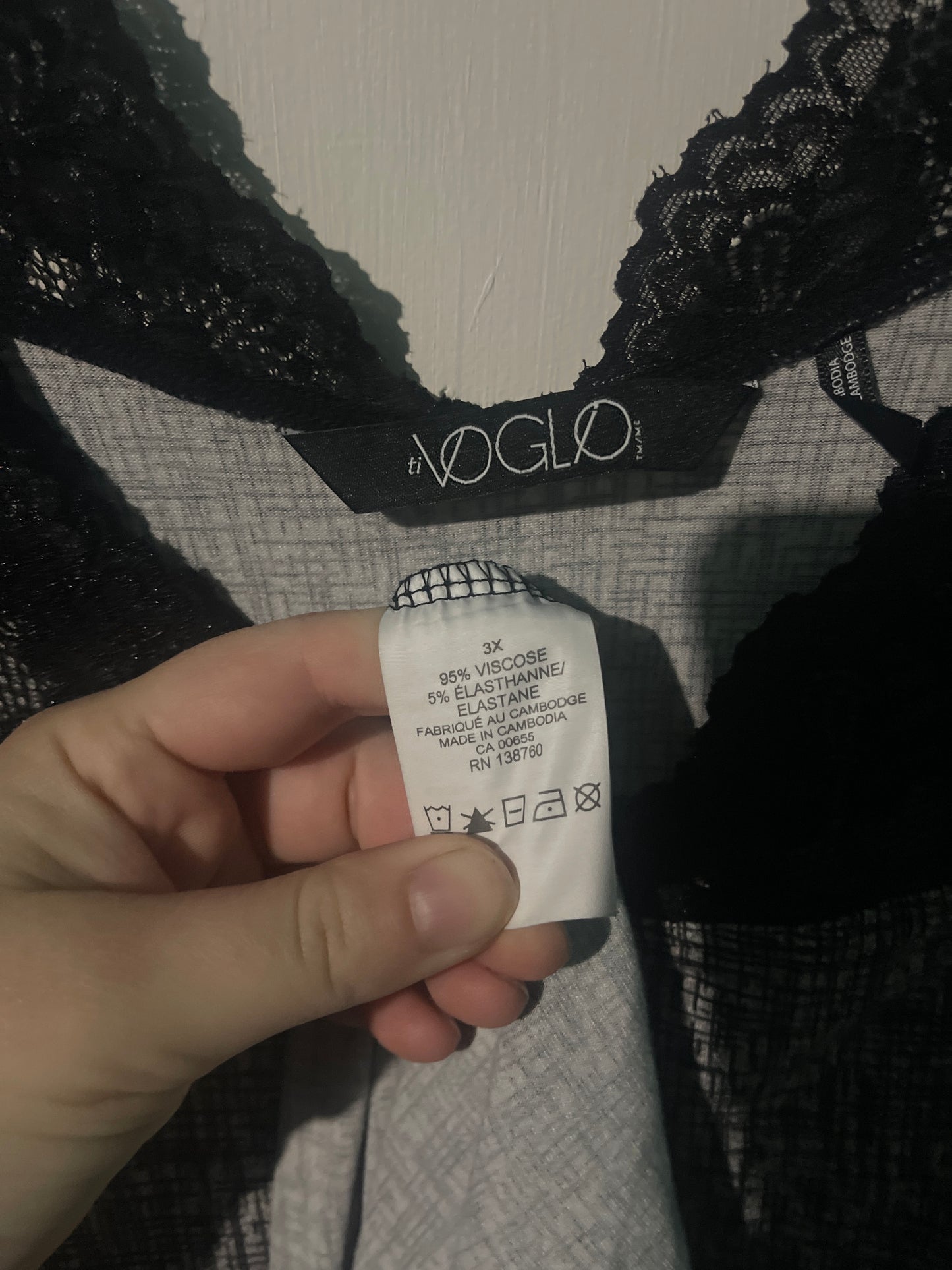 Black & White Nightie w/ Pink Bow