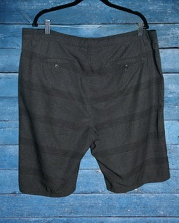 Grey and Black Plaid Shorts