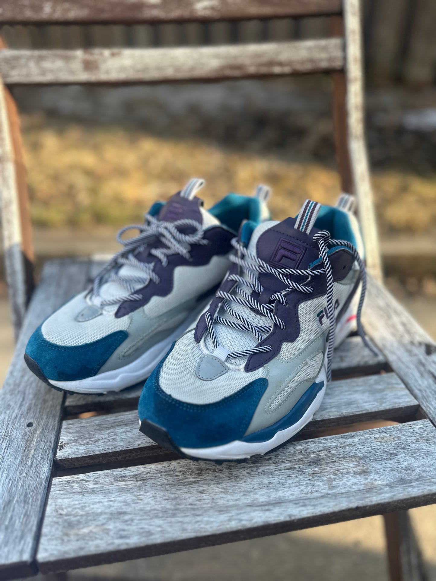 Purple, Blue and White Sneaker