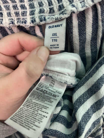 Blue & White Sleeveless Jumpsuit