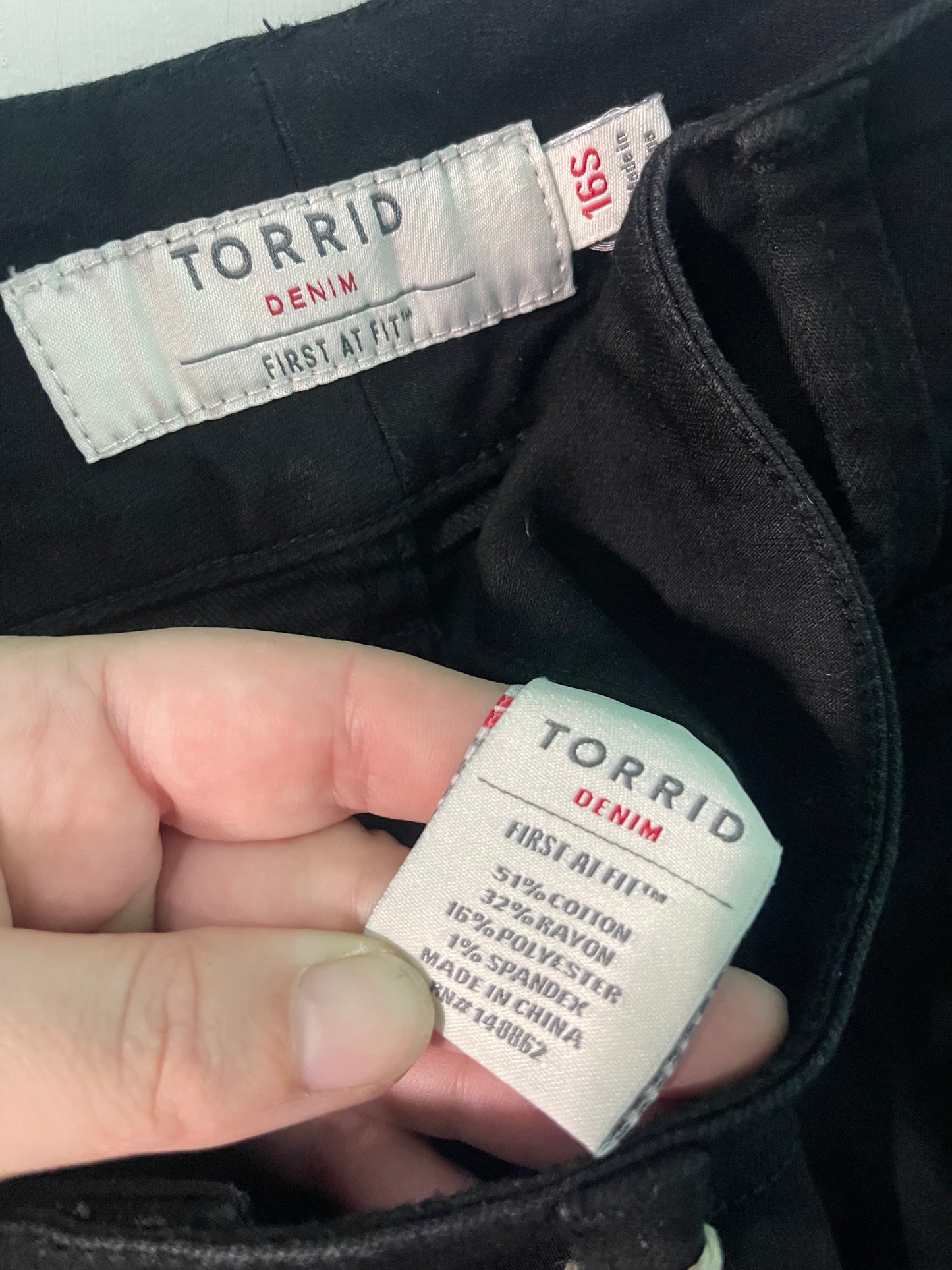 Black 3 Button Skinny Jeans