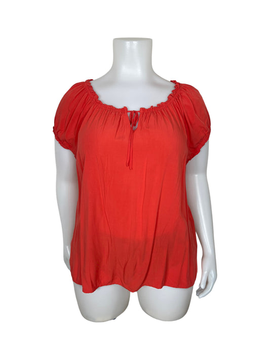 “Old Navy” Orange Red Short Sleeved Shirt (XXL)