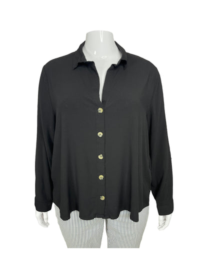 “Divided by H&M” Black Button Up Blouse (XL)