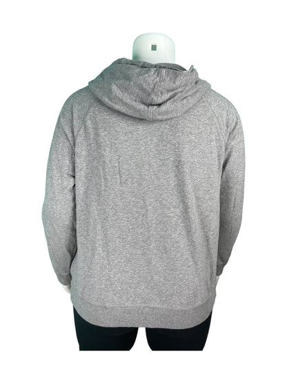 Grey Zipper Hoody w/ Rainbow Heart (2X)