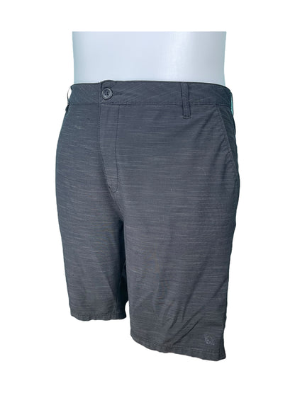 Black and Gray Striped Shorts