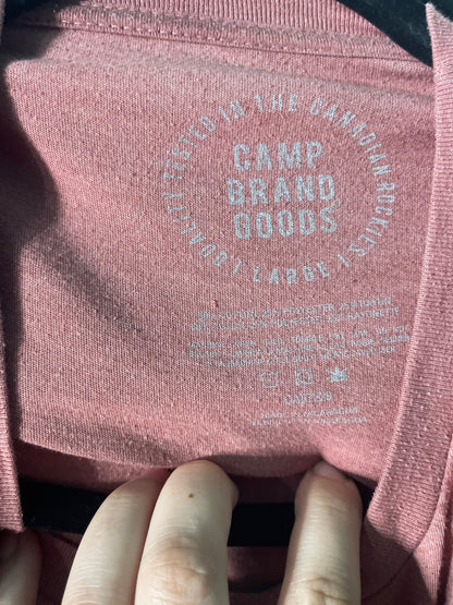 Burgundy Short Sleeved "Camp Brand Goods" Graphic T-Shirts