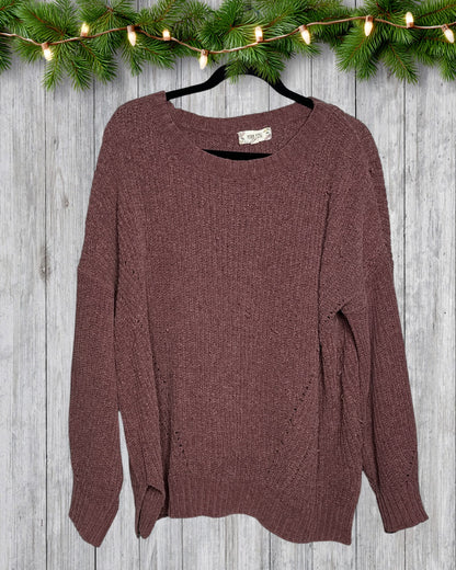 Burgundy Knit Sweater