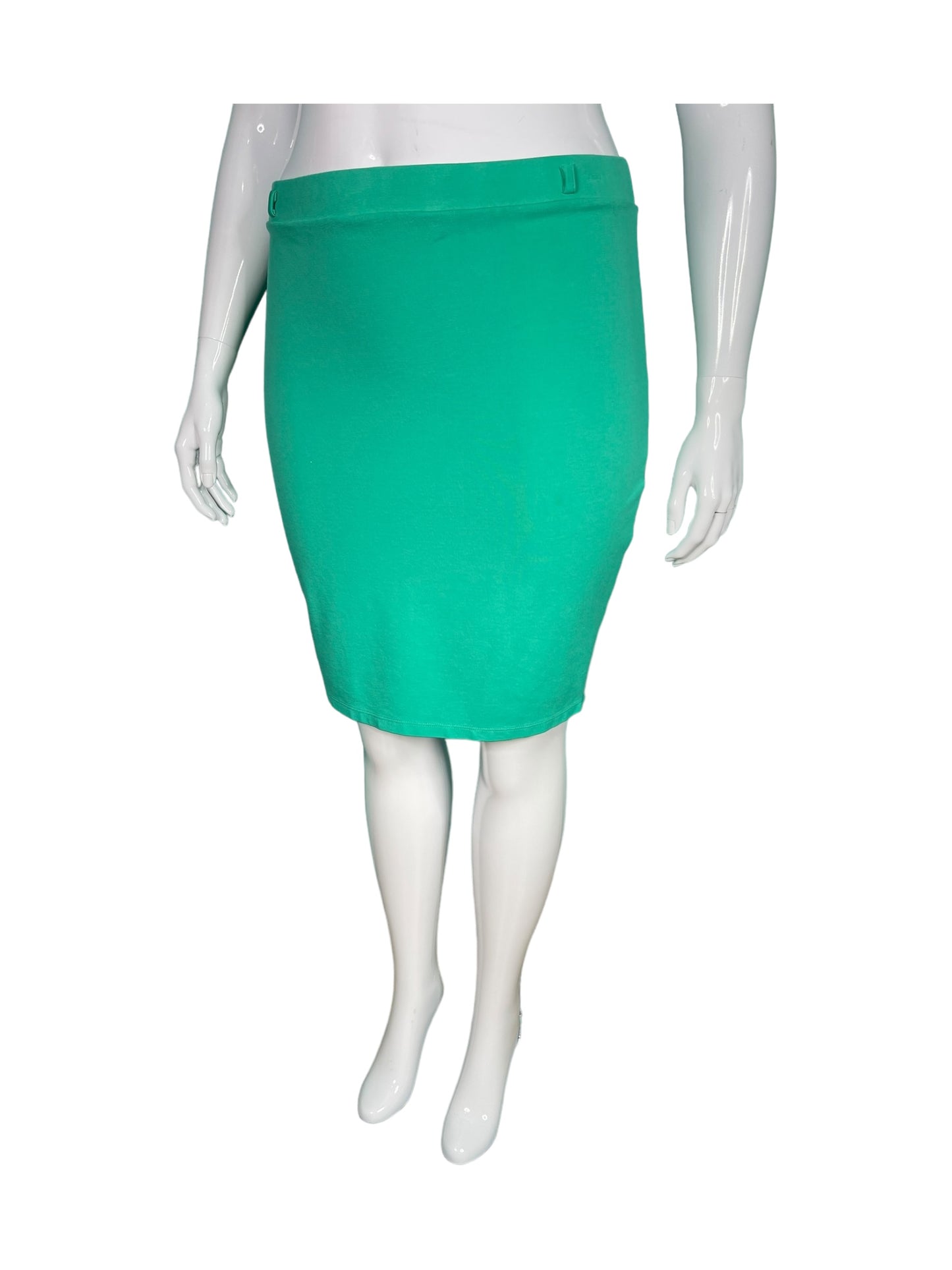 Teal Green Fitted Skirt