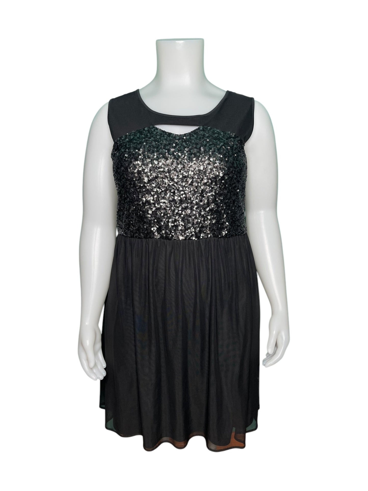 Black Sleeveless Sequin Dress