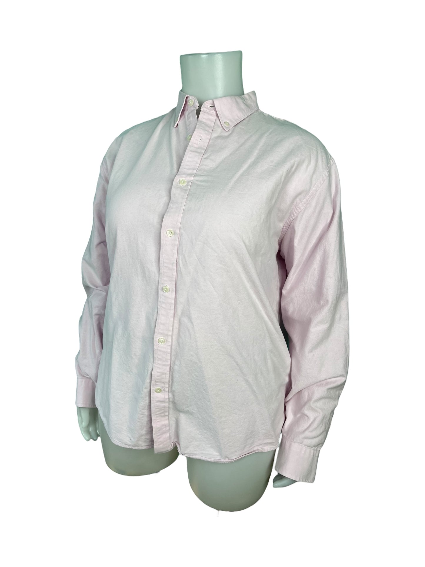 Light Pink Long Sleeve Cotton Button Up Shirt