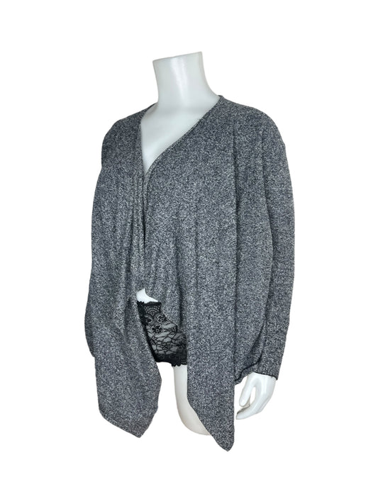 “Barefoot Dreams” Grey Long Sleeve Waterfall Cardigan (L/XL)